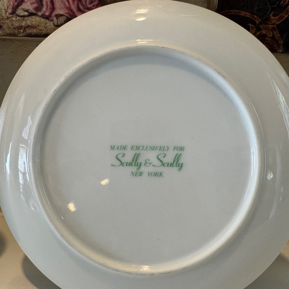 Scully & Scully Whimsical Nonsense Botanical Salad Or‎ Dessert Plates Three - Picture 6 of 10